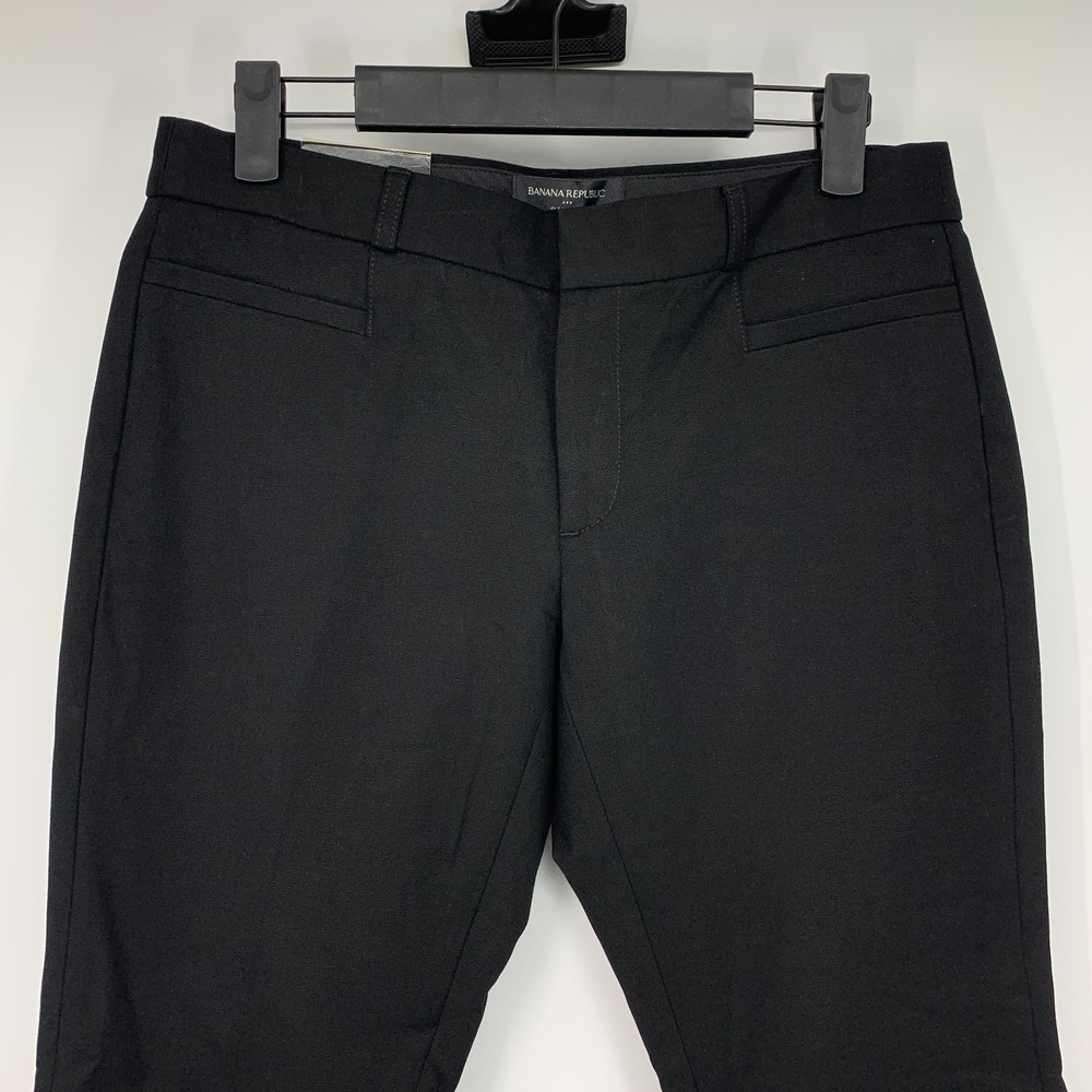 Banana Republic Pants Womens Size 4 Petite Sloan Crop Black Mid Rise NWT - Picture 4 of 11
